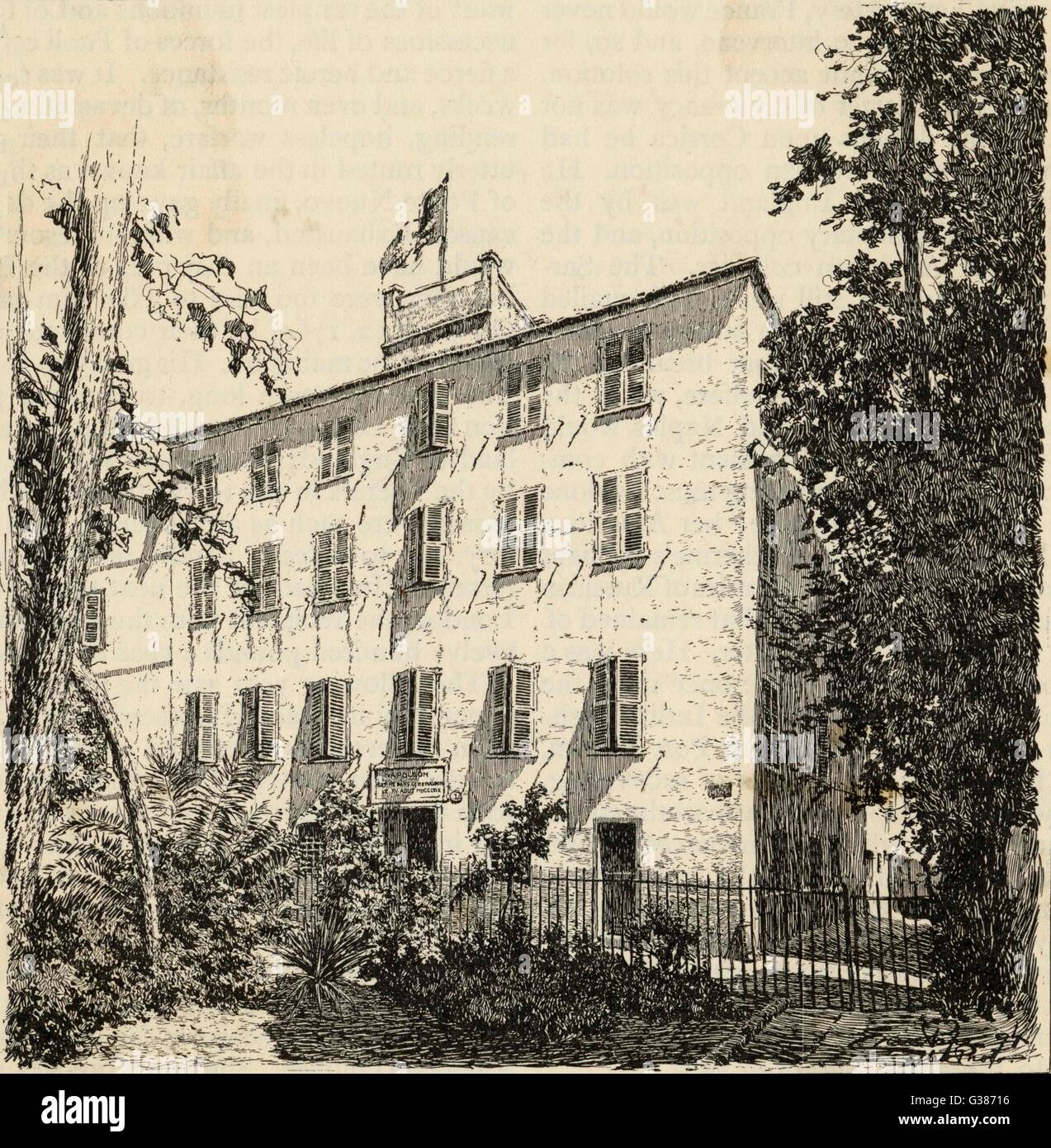 Familie Haus Bonaparte In Ajaccio Wo Napoleon Datum Geboren