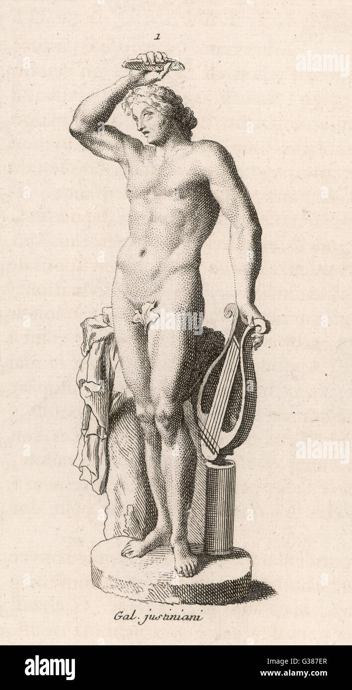 APOLLO MIT LYRE Stockfoto