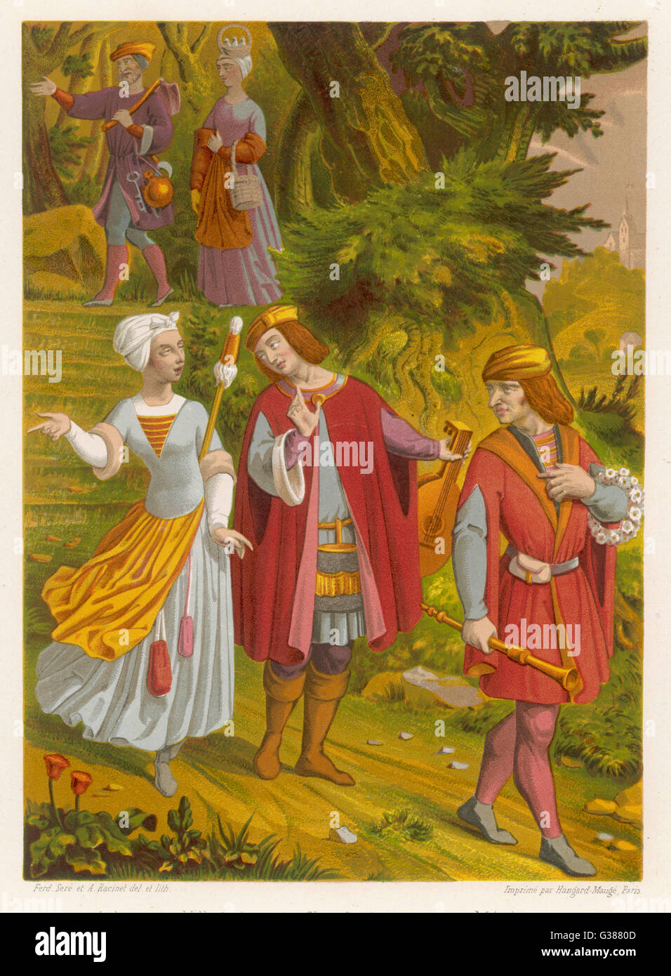 Kostüm - gemischt, 15.. Jahrhundert Franc Stockfoto