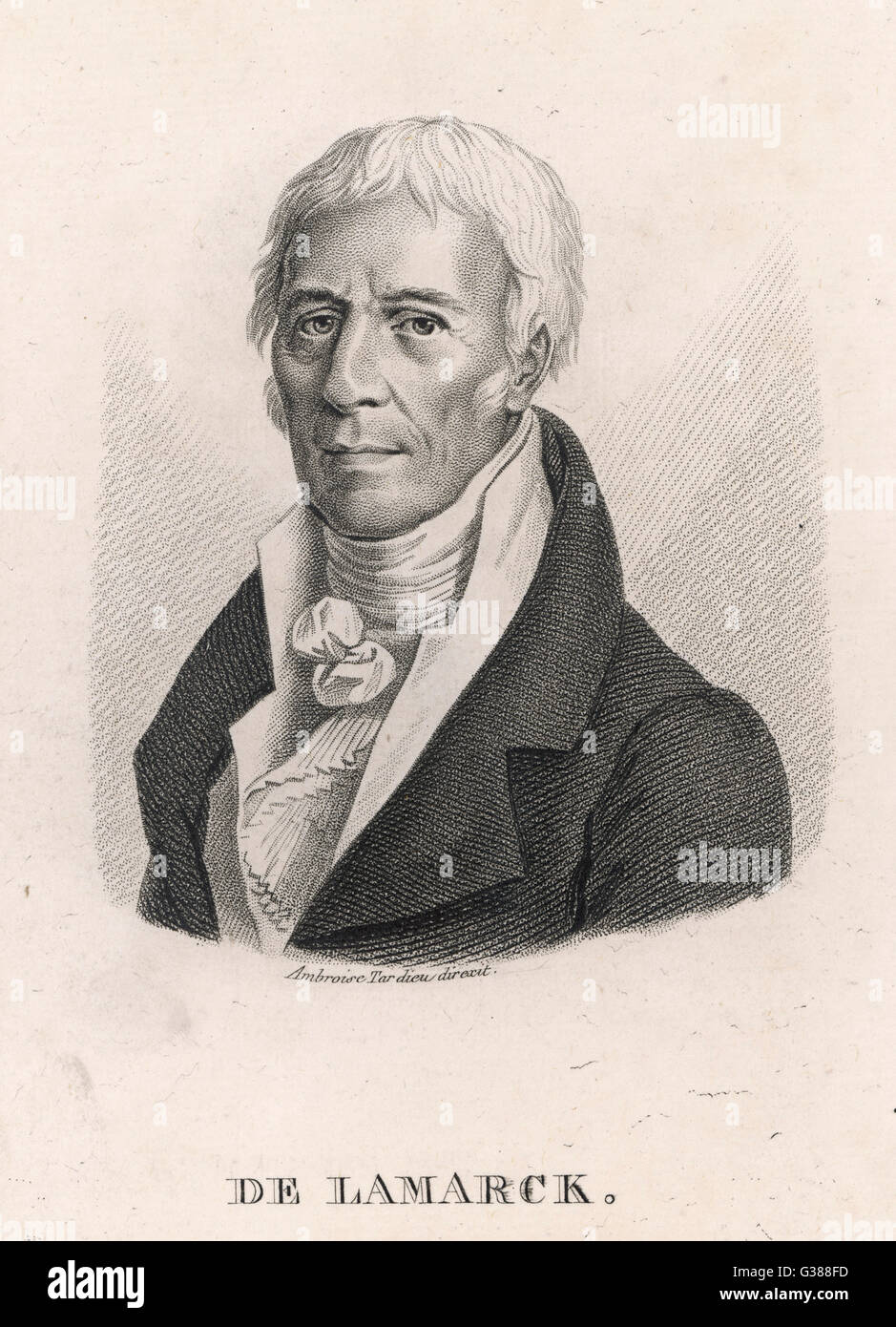 JEAN-BAPTISTE-PIERRE-ANTOINE DE MONET DE LAMARCK französischen Naturforscher Datum: 1744-1829 Stockfoto