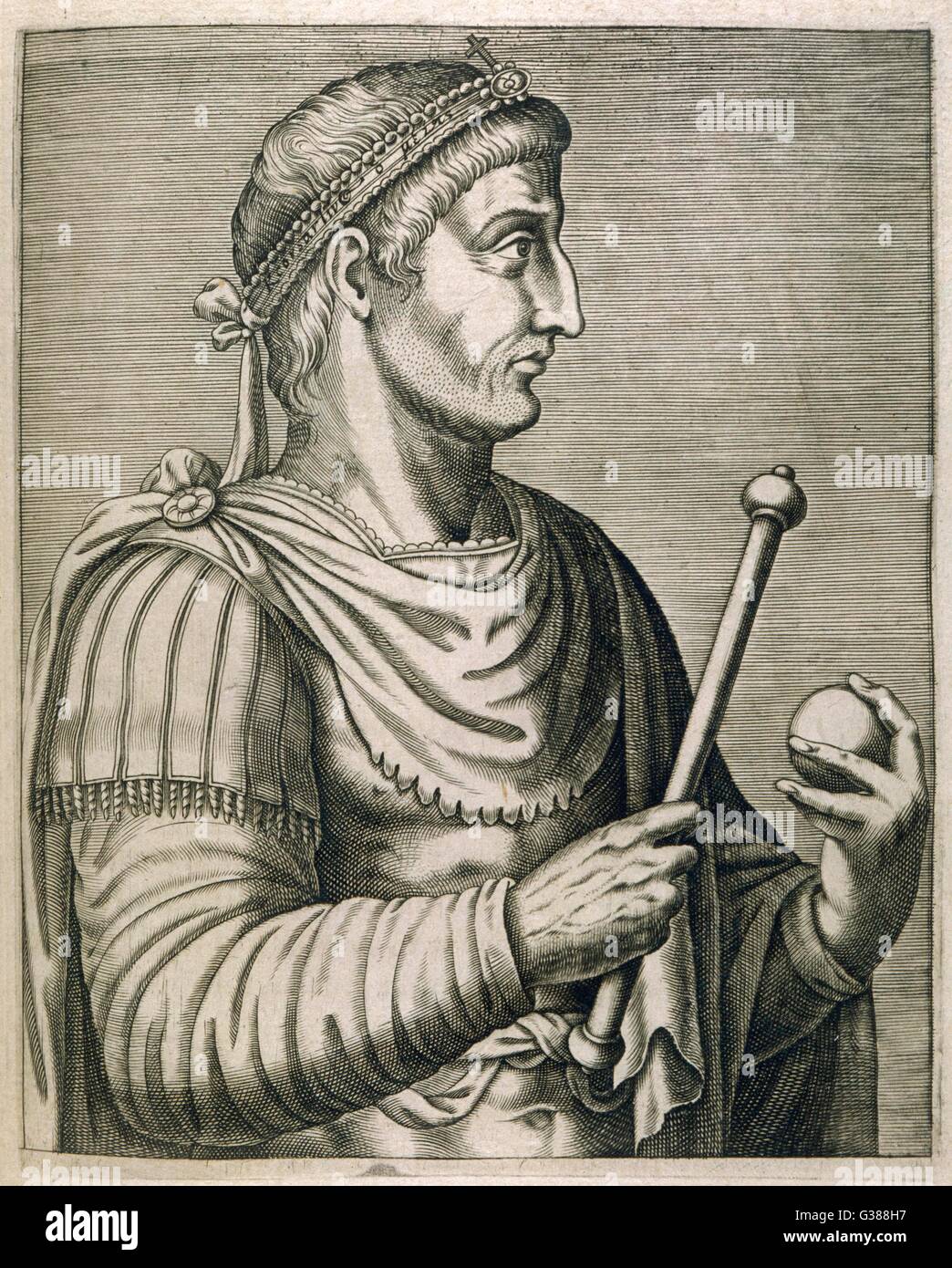 KAISERS CONSTANTINUS ich bekannt als "Der große" Datum: 312-337 regiert Stockfoto