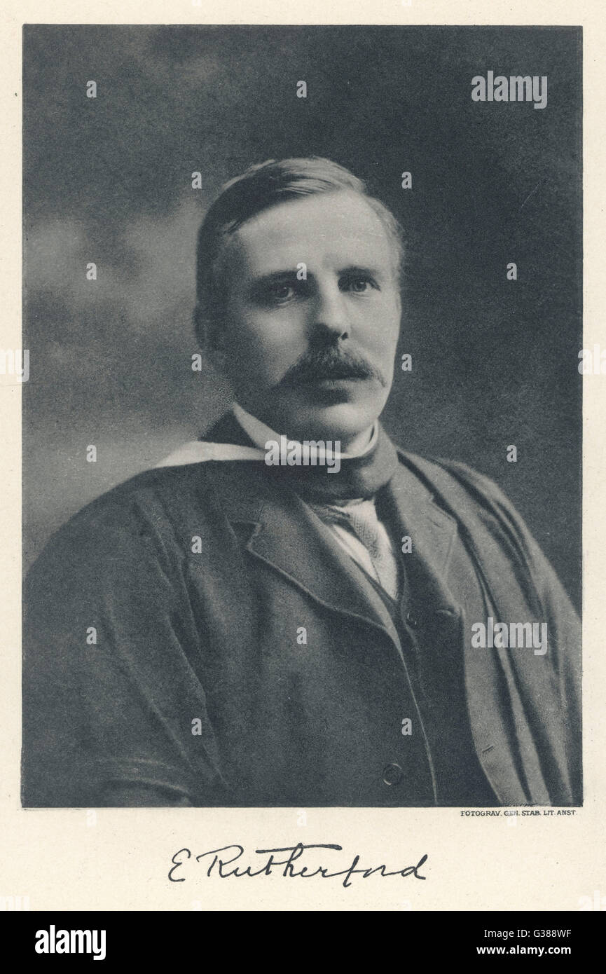 ERNEST RUTHERFORD Physiker Datum 18711937 Stockfotografie Alamy