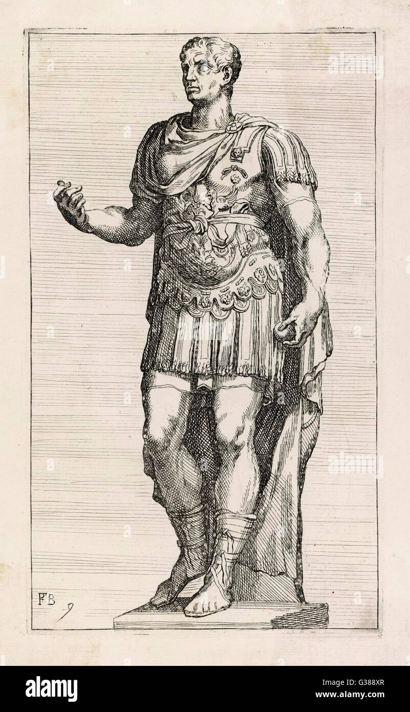 GAIUS JULIUS CAESAR römischen Kaiser Datum: 100-44 v. Chr. Stockfoto