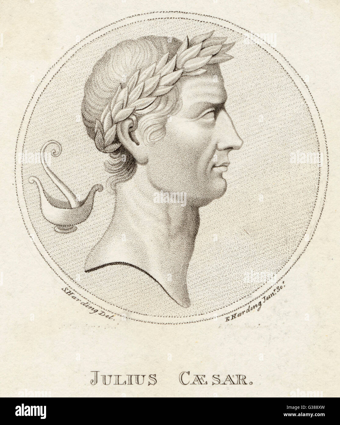 GAIUS JULIUS CAESAR römischen Kaiser Datum: 100-44 v. Chr. Stockfoto