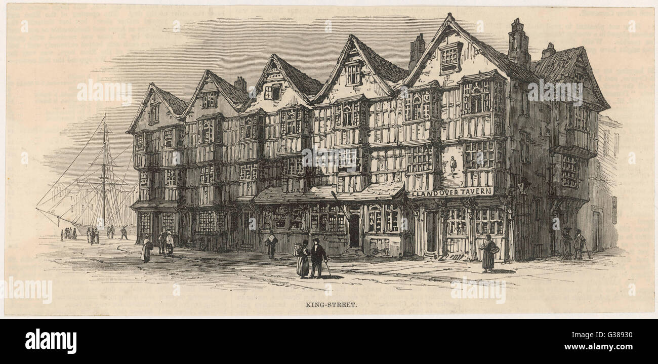 Altbauten, wohl 15. Jahrhundert König St, Bristol.         Datum: 15. Jahrhundert Stockfoto