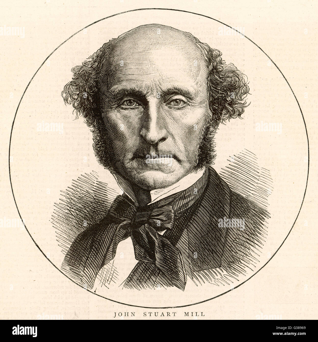 JOHN STUART MILL Philosoph Datum: 1806-1873 Stockfoto