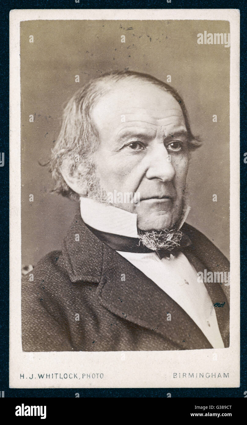 WILLIAM EWART GLADSTONE Staatsmann, im Alter von 67, 1876 Datum: 1809-1898 Stockfoto
