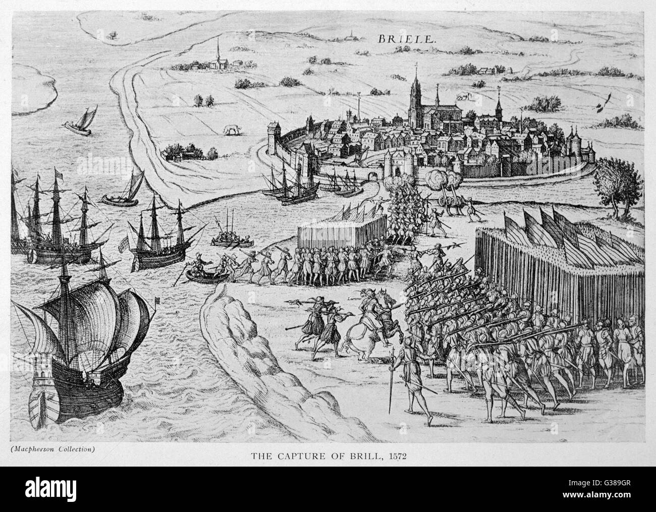 NIEDERLANDE/BRILL/1572 Stockfoto