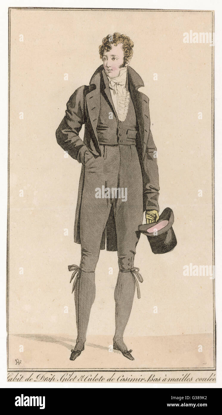 Mann in Schwarz 1813 Stockfoto