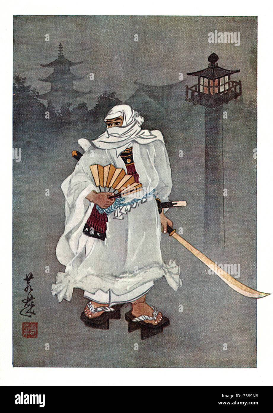 Ein Krieger buddhistischer Priester die Ashikaga Periode Datum: ca. 1350-1550 Stockfoto