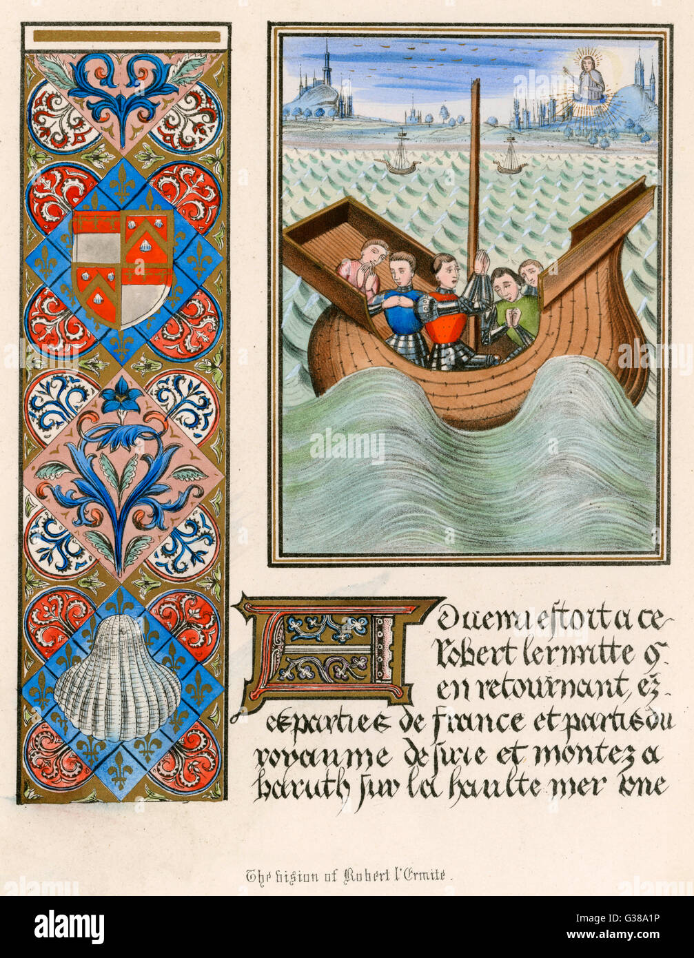 WIR SEGELN ZURÜCK NACH NORMANDI Stockfoto