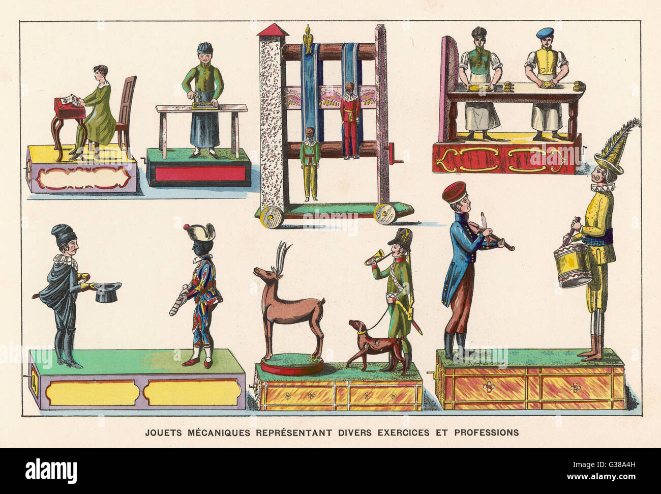 FRANZÖSISCHES MECHANISCHES SPIELZEUG Stockfoto