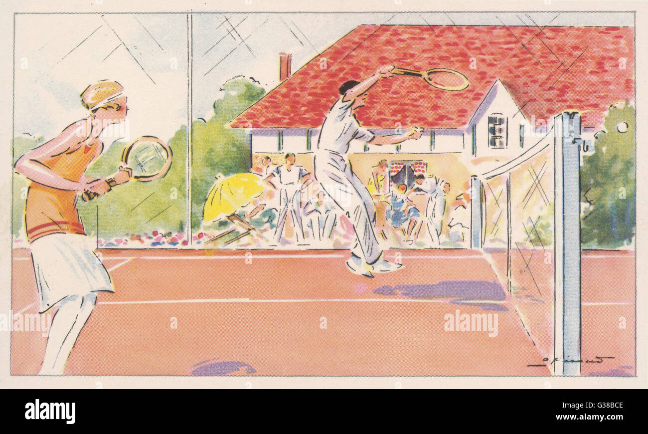 TENNIS/ABSEITS DES BODENS Stockfoto