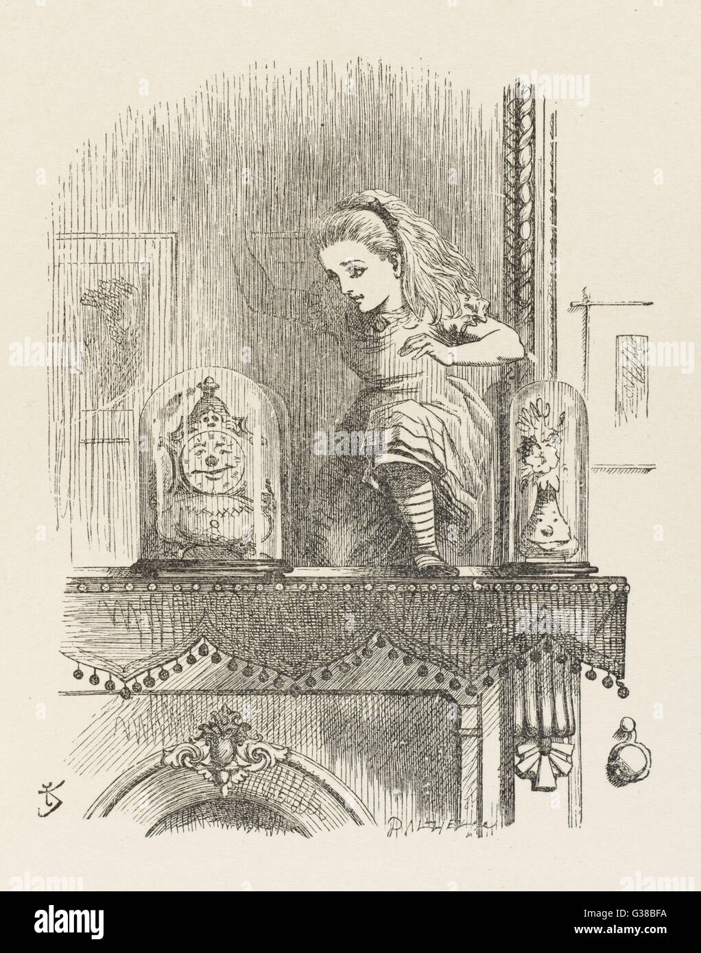 Auf der anderen Seite - Alice durch das Spiegel Stockfoto