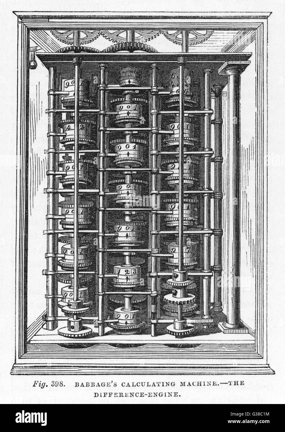 Babbages "Difference Engine" - Er war ständig ändern das Design, wie bei modernen Computern, also es nicht möglich, genau diesem Datum Datum: 1820er Jahre Stockfoto