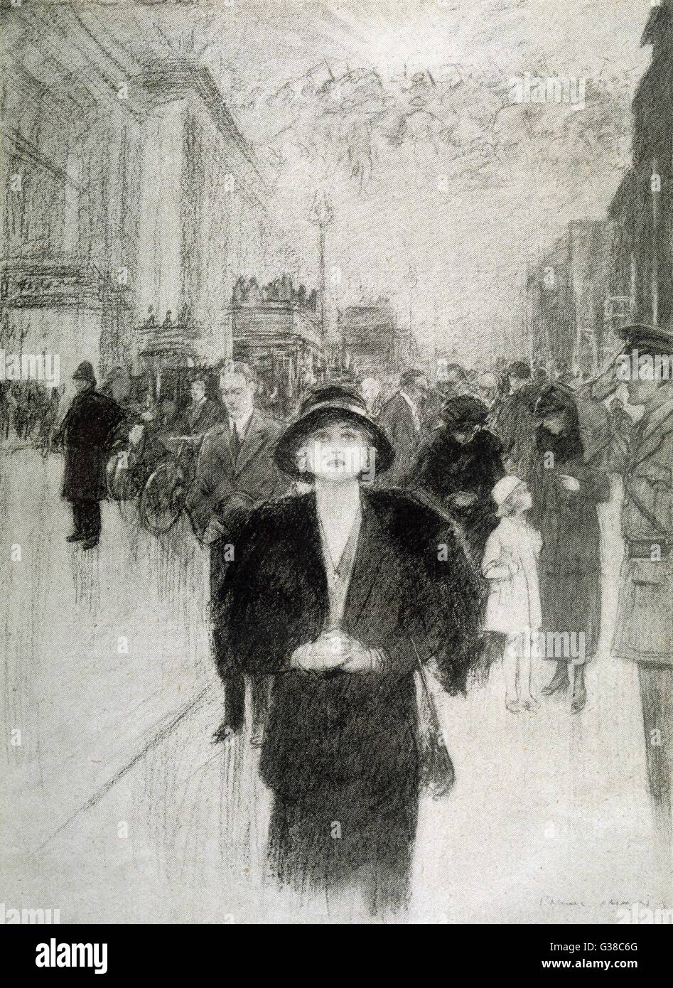 2 MINUTEN STILLE, LONDON Stockfoto