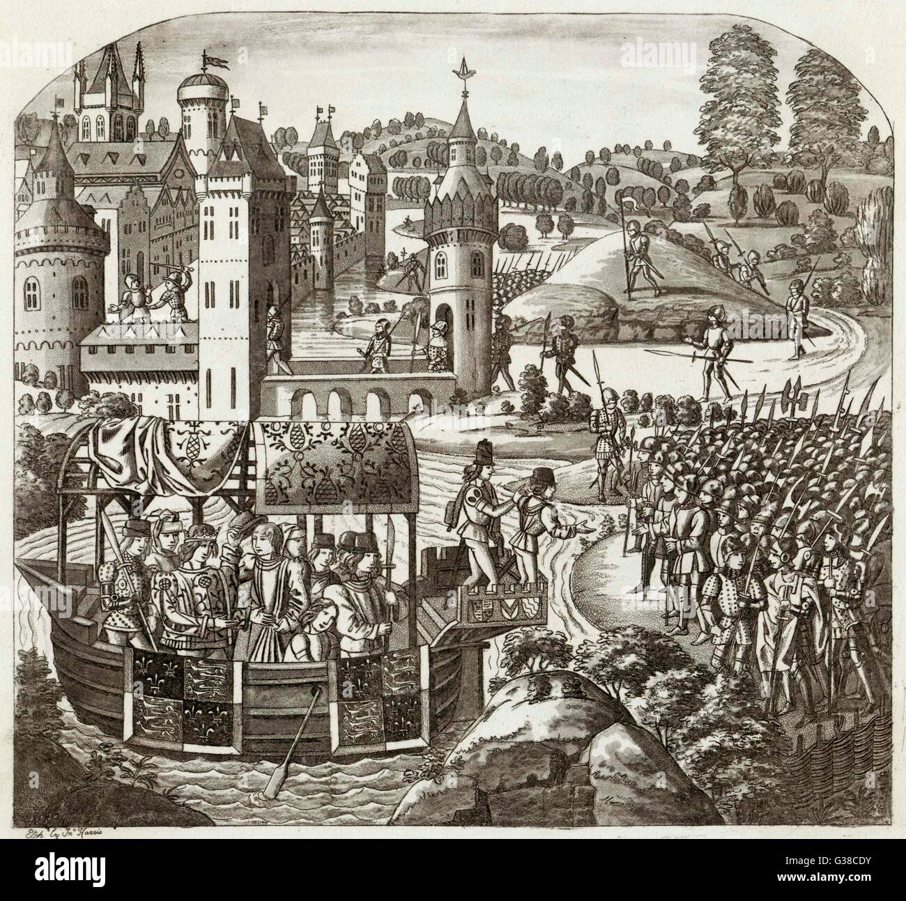 König Richard II. Und die Bauernaufstand Stockfoto