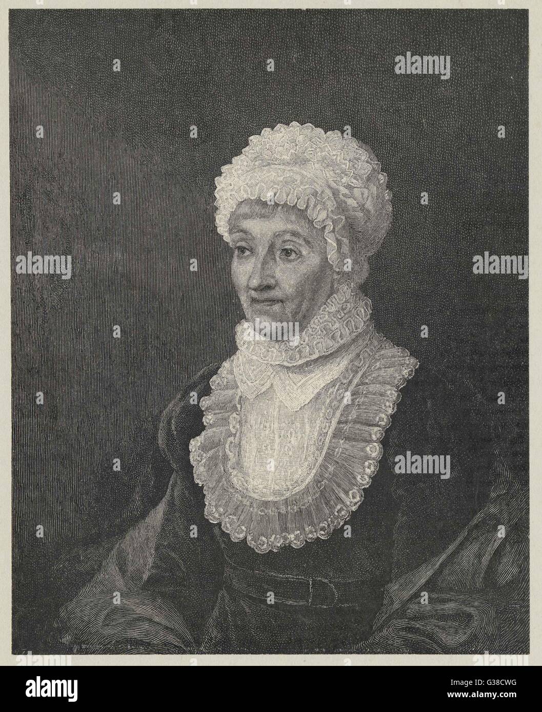 CAROLINE LUCRETIA HERSCHEL Astronomer acht Kometen entdeckt und auch ihr Bruder Sir William Herschel (1738-1822) unterstützt.     Datum: 1750-1848 Stockfoto