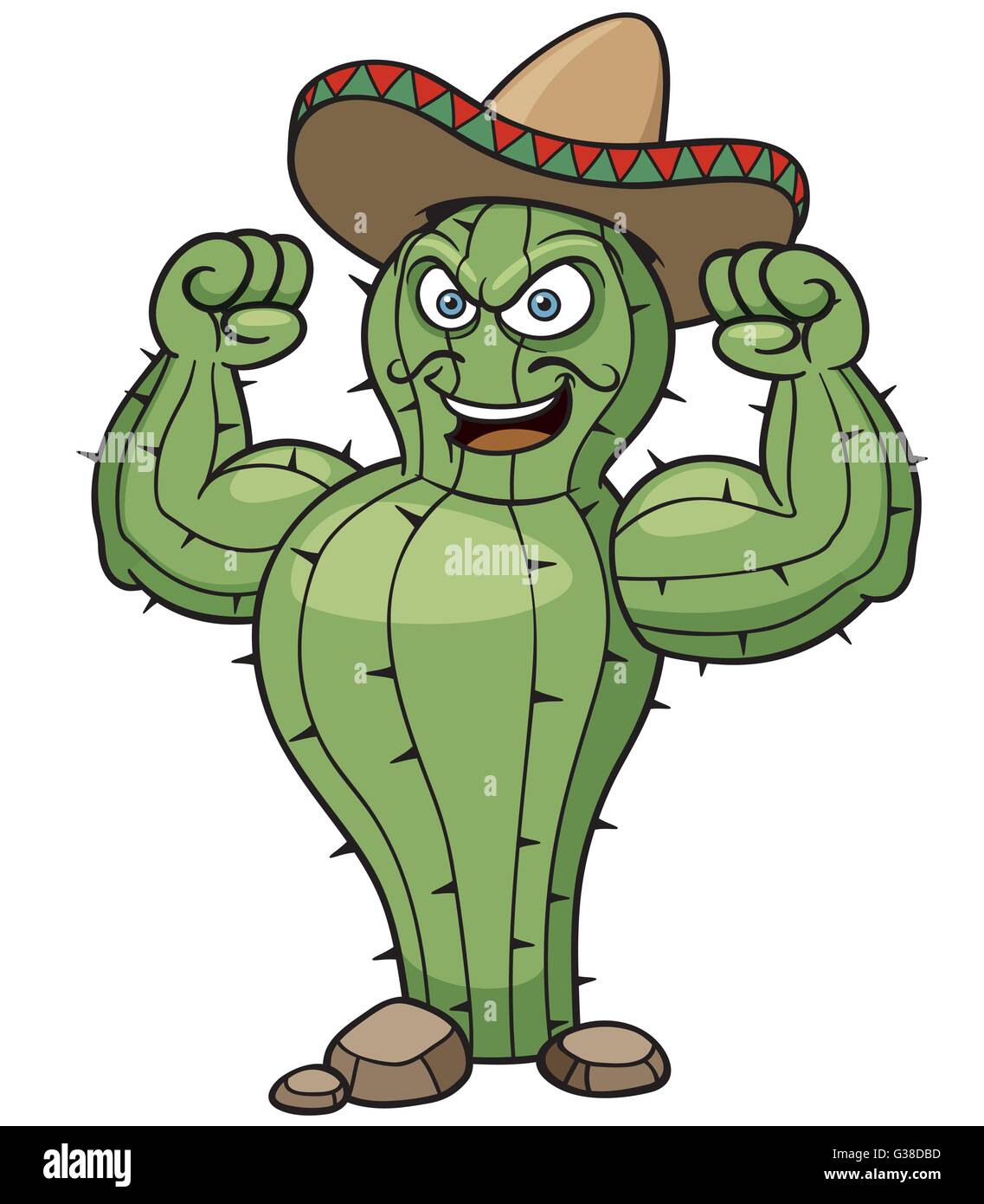 Vektor-Illustration Cartoon mexikanischen Kaktus Stock Vektor