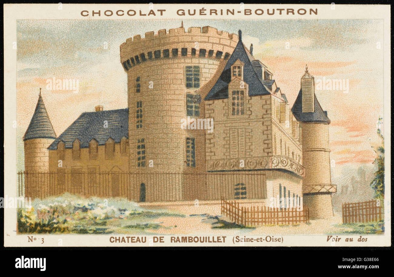 Chateau de Rambouillet (Seine et Oise) Datum um 1890 Stockfotografie