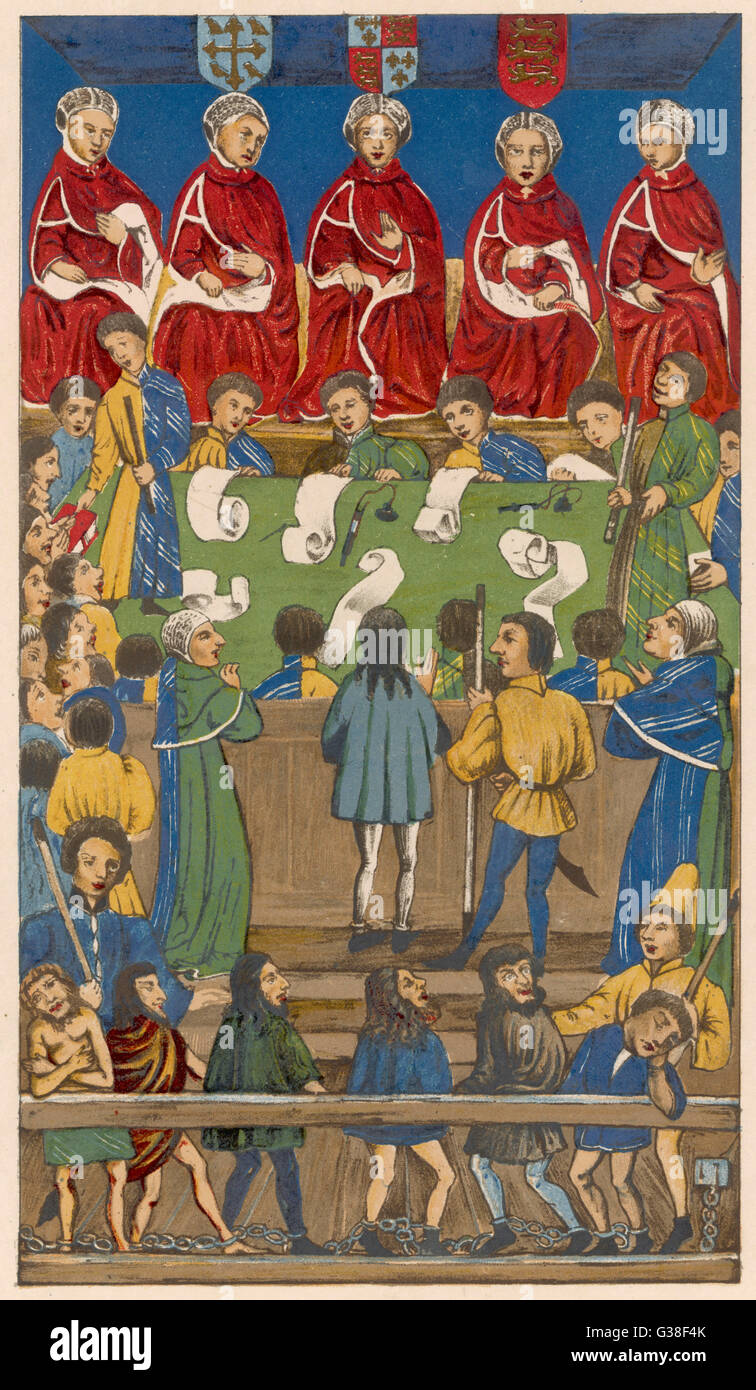 DER COURT OF KING Bank, LONDON Datum: 15. Jahrhundert Stockfoto