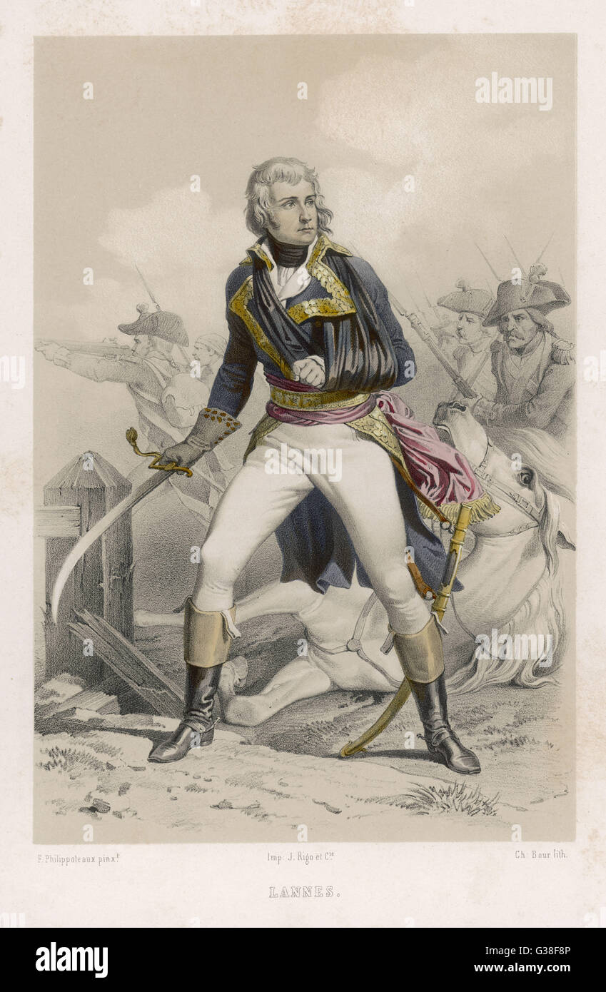 JEAN LANNES Duc de Montebello französischer Marschall, getötet in der Schlacht von Essling Datum: 1769-1809 Stockfoto