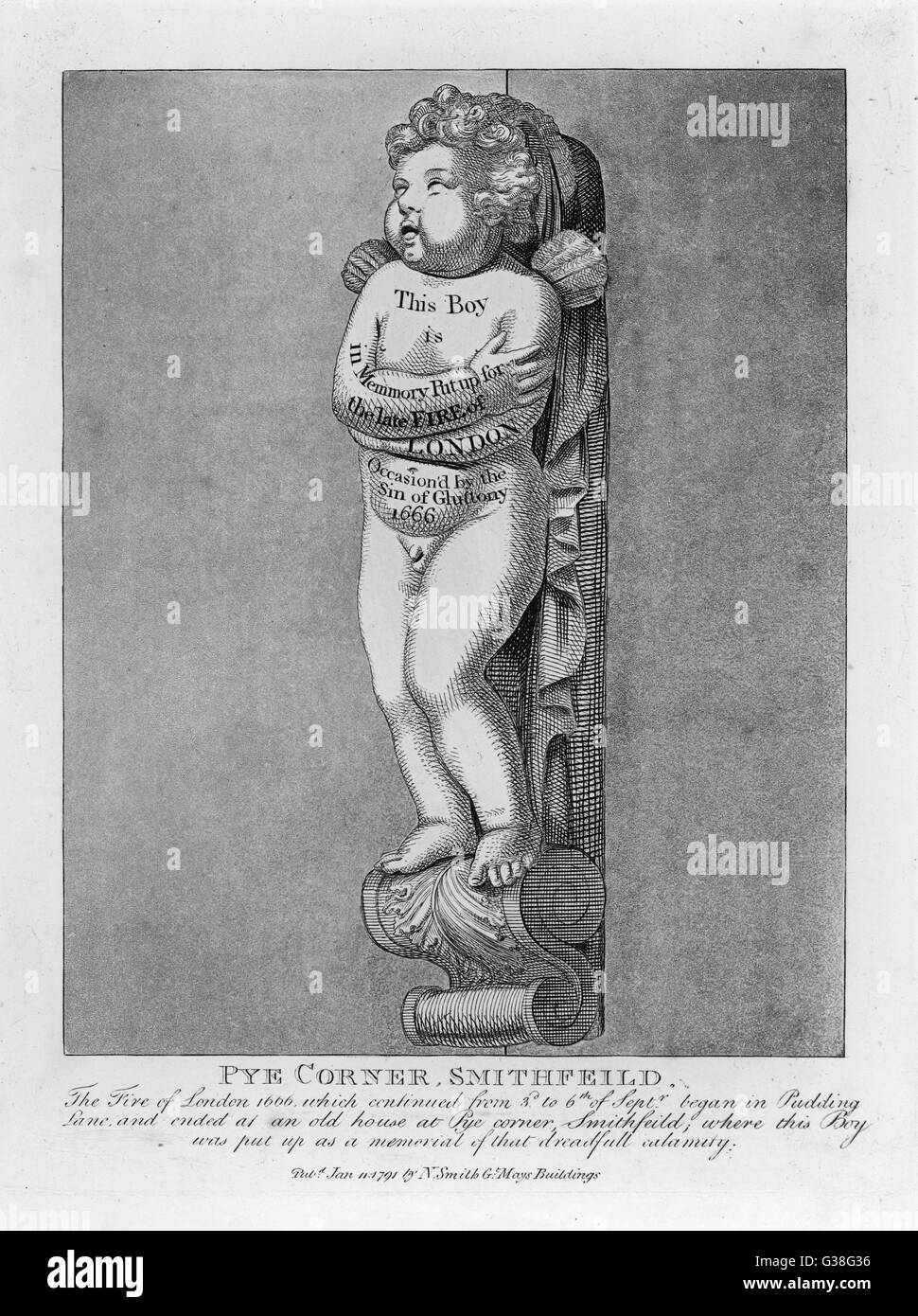 GREAT FIRE/1666/MEMORIAL Stockfoto