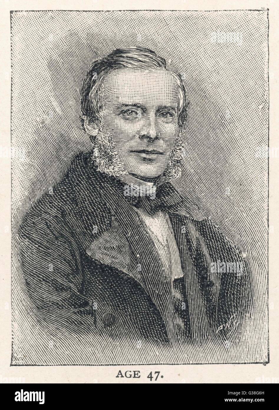 SAMUEL SMILES schottischer Autor, am bekanntesten für sein Buch "Selbsthilfe" von 1859 im Alter von 47 Datum: 1812-1904 Stockfoto