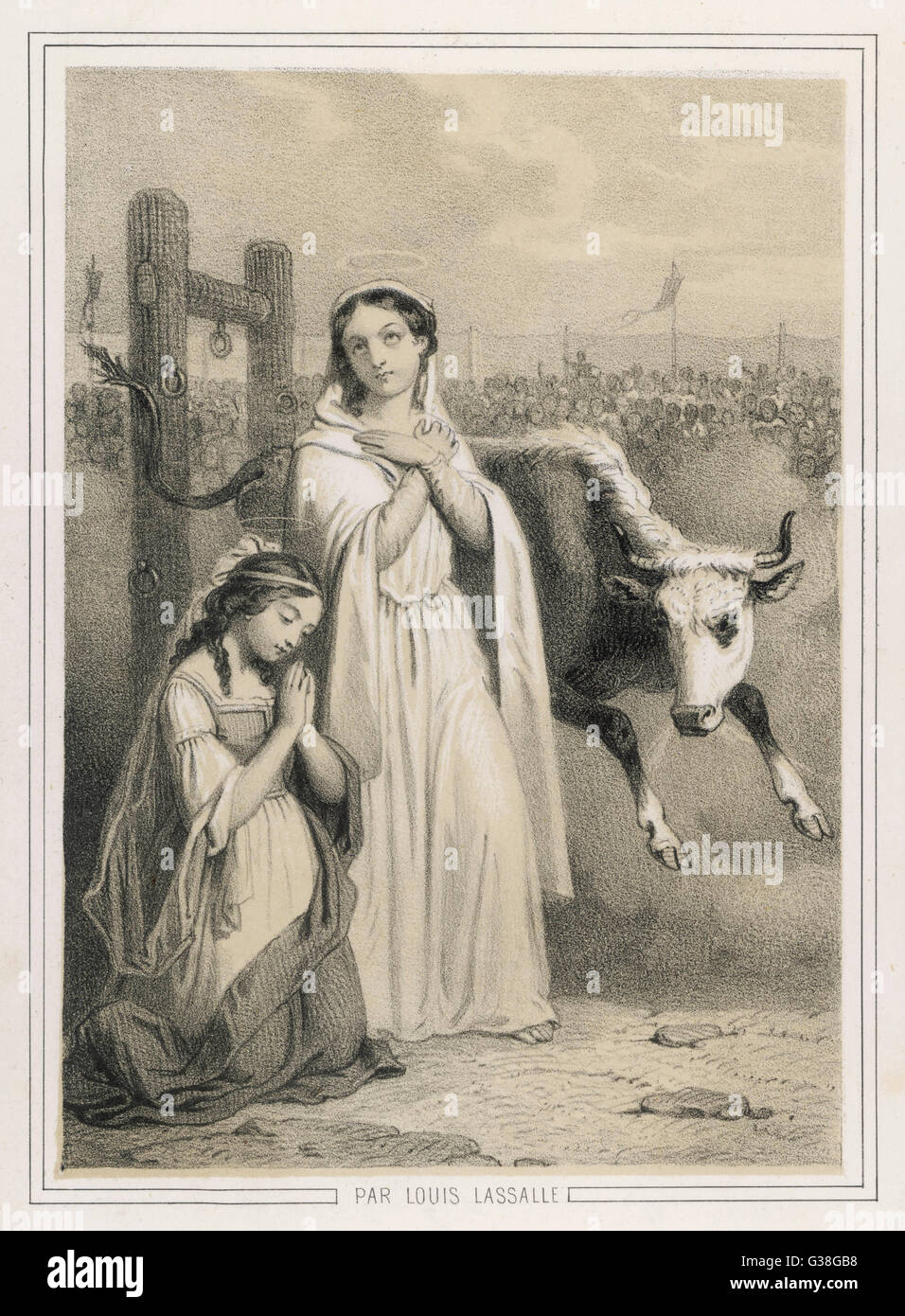 SAINT VIVIA PERPETUA, eine junge verheiratete Frau von Karthago, weigert sich, ihren christlichen Glauben aufzugeben und wird folglich in die Arena mit wilden Tieren Datum gesendet:? -203 Stockfoto