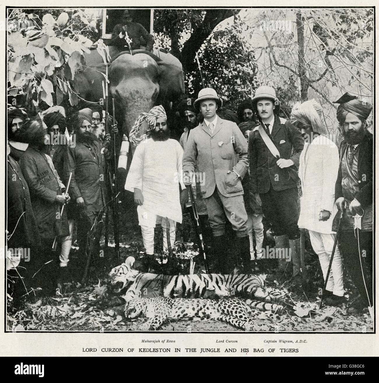 GEORGE NATHANIEL MARQUESS Lord Curzon von Kedleston mit dem Maharaja ...