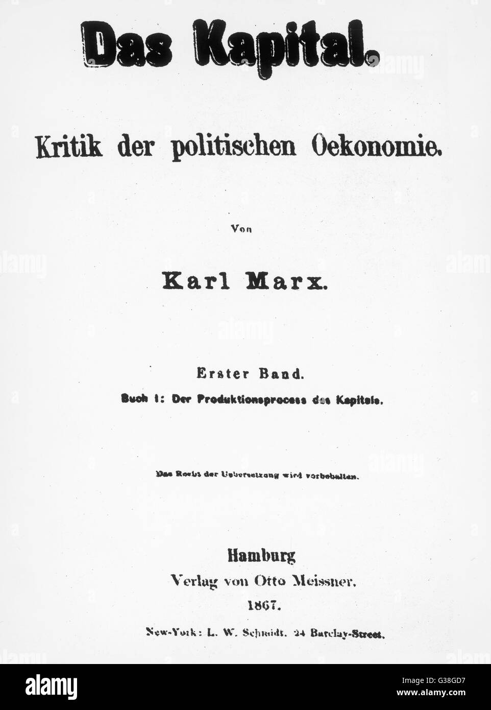 KARL MARX/DAS KAPITAL Stockfoto