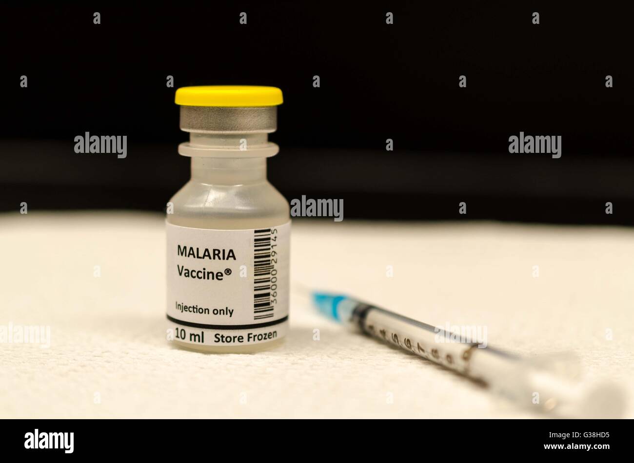 Impfstoff gegen Malaria Stockfoto