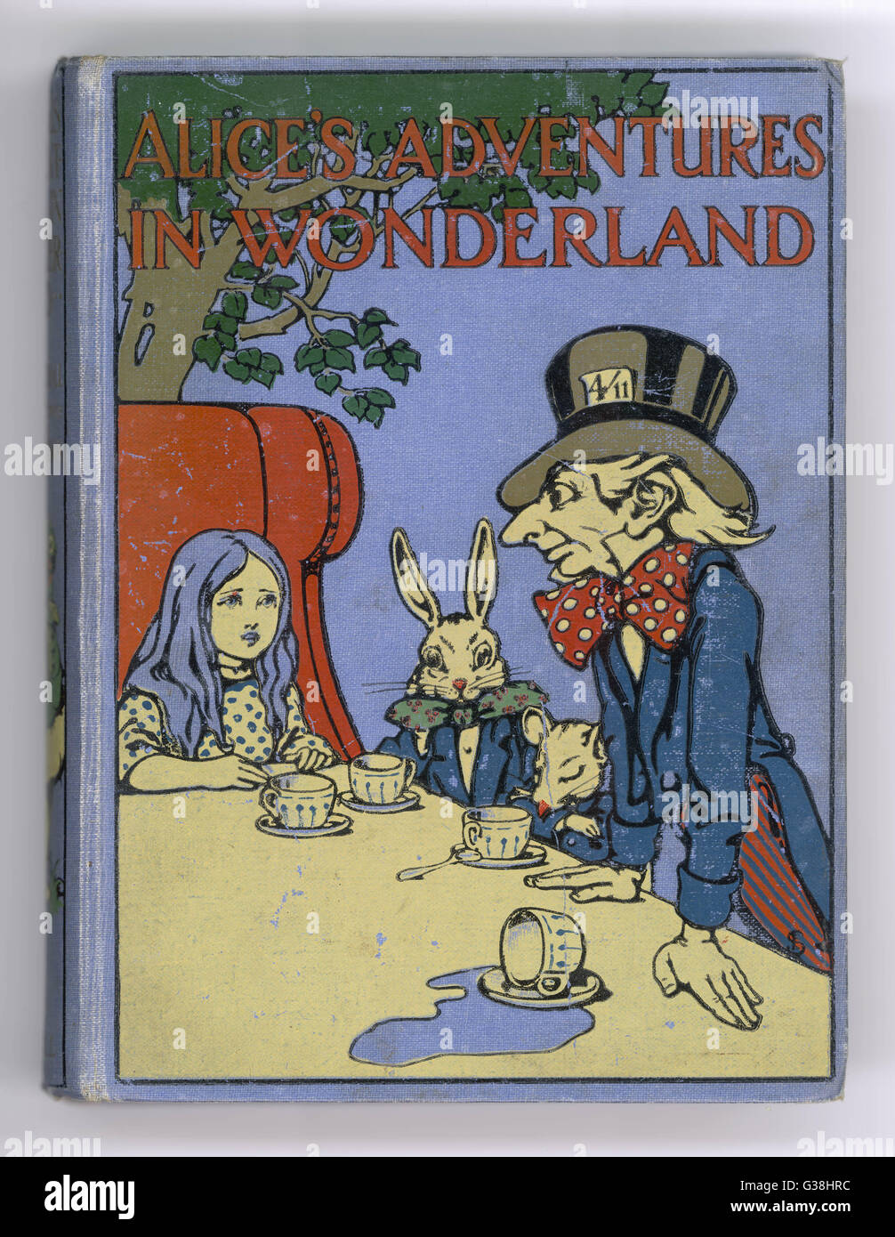 Der Mad Hatter Tea Party ist auf dem Cover der 1916 Ausgabe von Cassell Datum veröffentlicht featured: Erstveröffentlichung: 1865 Stockfoto