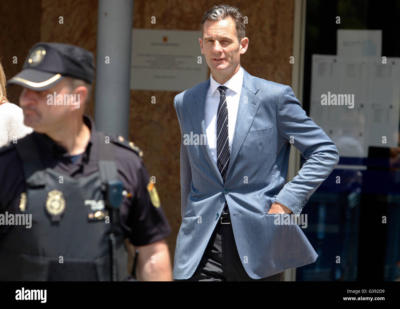 Palma de Mallorca, Spanien. 10. Juni 2016. Die spanische Prinzessin Cristina Blätter Hof mit ihrem Ehemann Inaki Urdangarin nach dem Besuch in Palma de Mallorca. Credit: Mafalda/Alamy leben Nachrichten Stockfoto