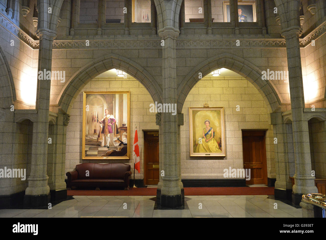 Lobby, Parlamentsgebäude, Ottawa, Ontario, Kanada Stockfoto