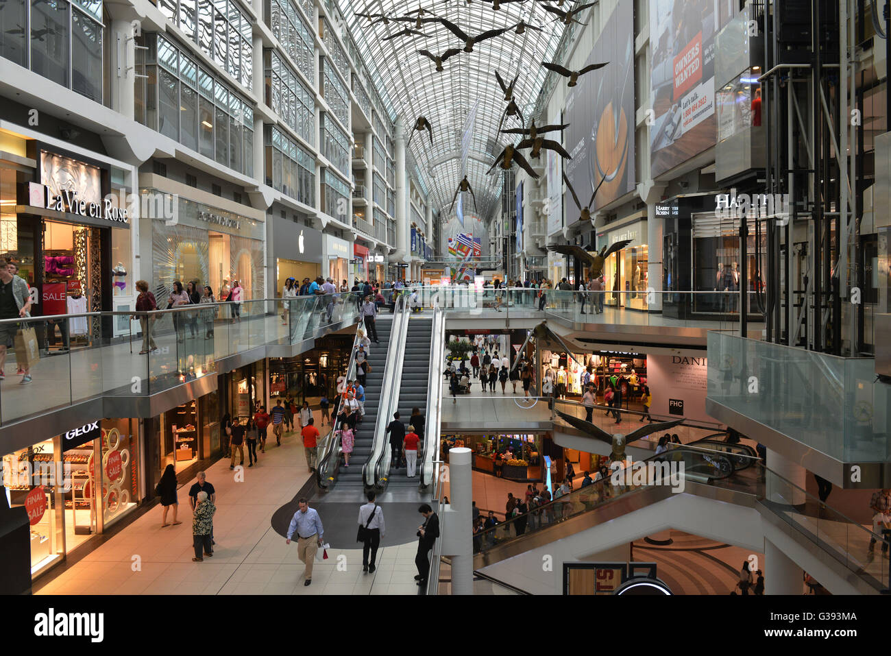 Brunnen, Eaton Centre, Yonge Street, Toronto, Ontario, Kanada Stockfoto