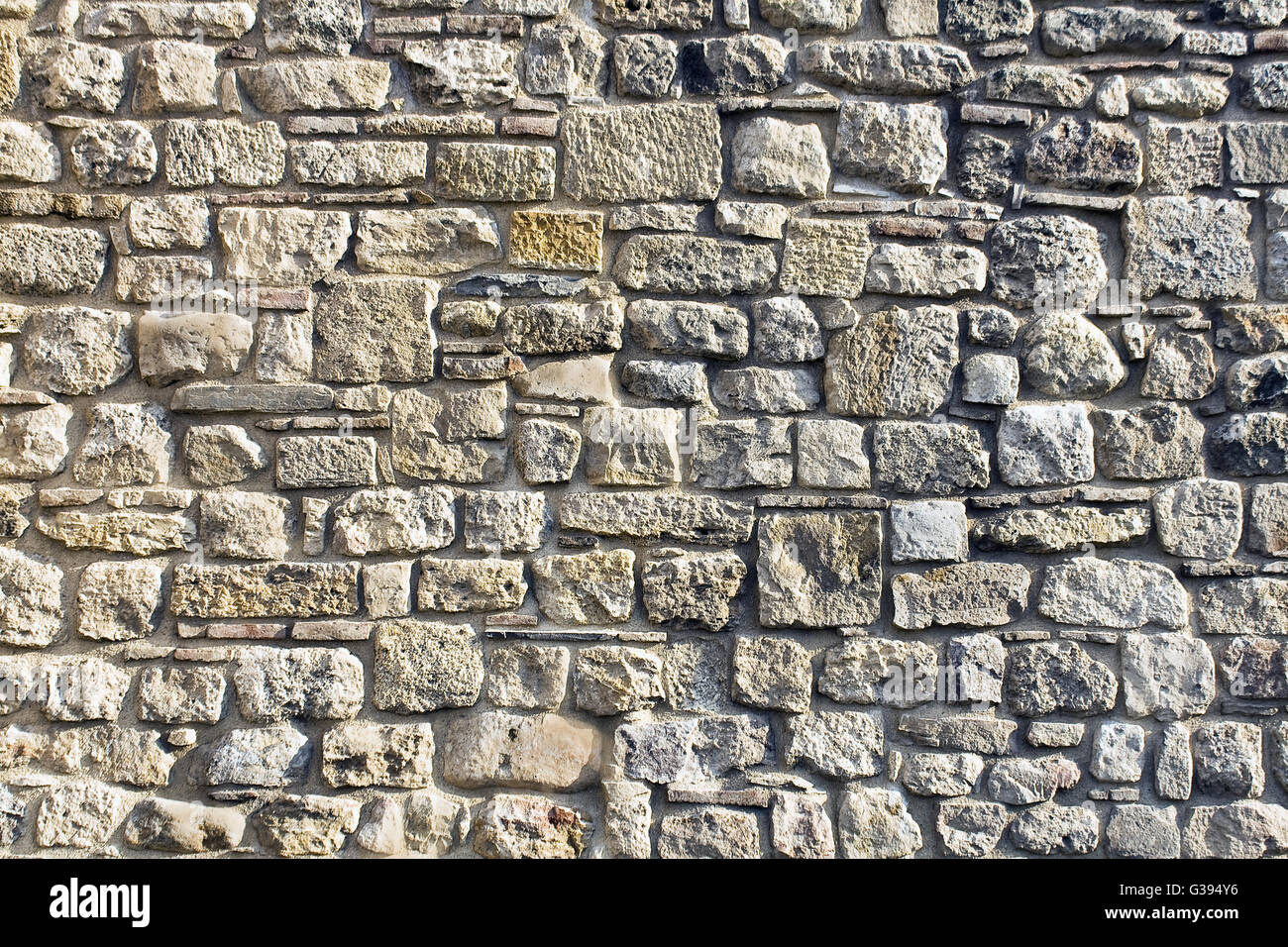 Steinmauer Texrure als Hintergrund Stockfoto