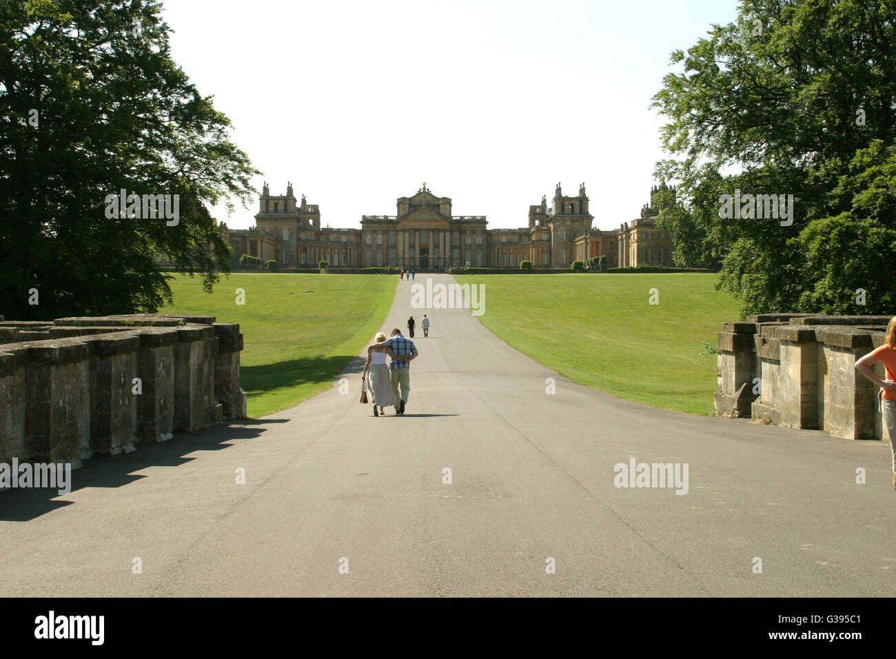 Die Cotswolds.   Blenheim Palace, dem Sitz der Herzöge von Marlborough und Geburtsort von Sir Winston Churchill. Stockfoto
