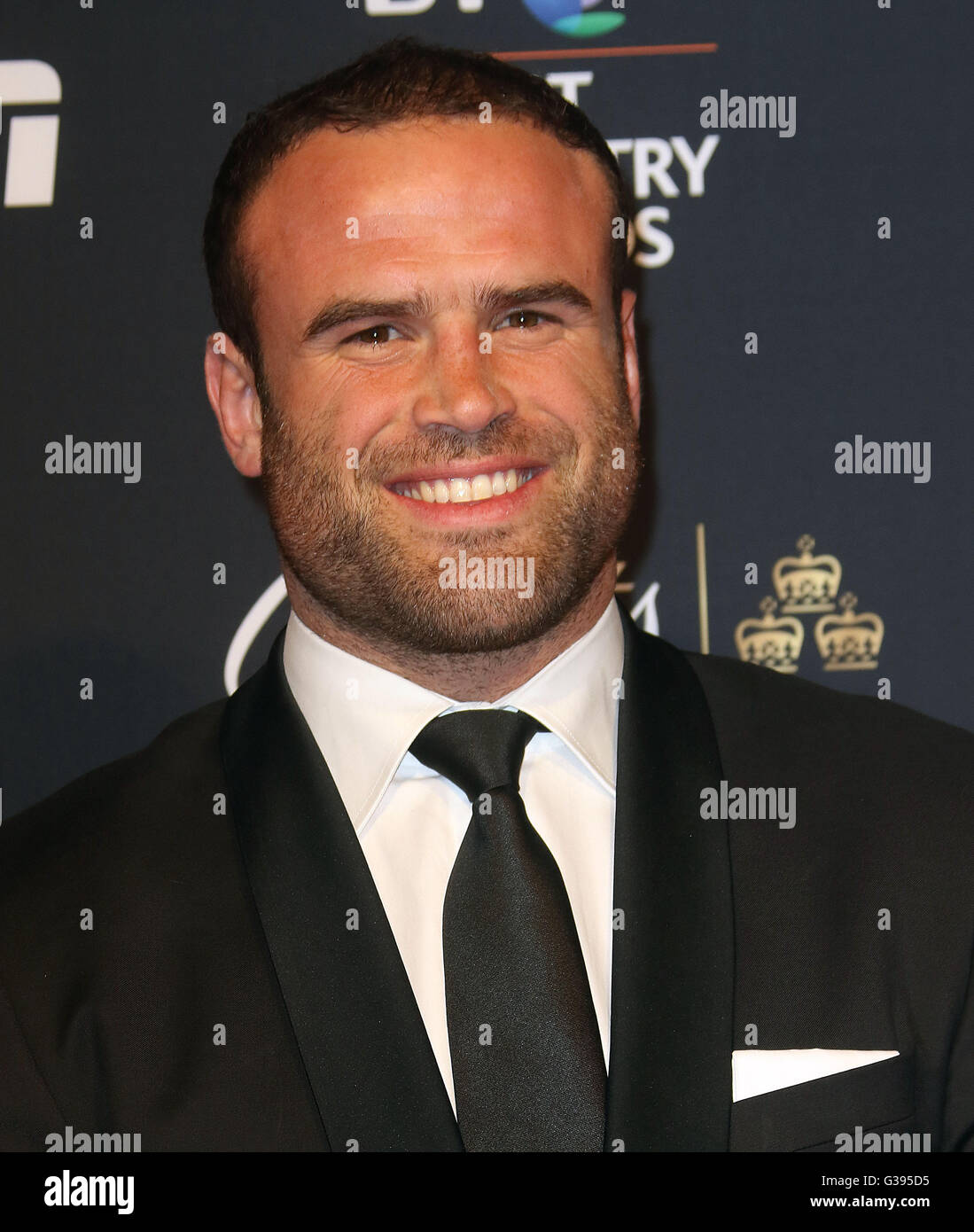 29. April 2016 - Jamie Roberts Teilnahme an BT-Sports Awards am Battersea Evolution in London, Vereinigtes Königreich. Stockfoto