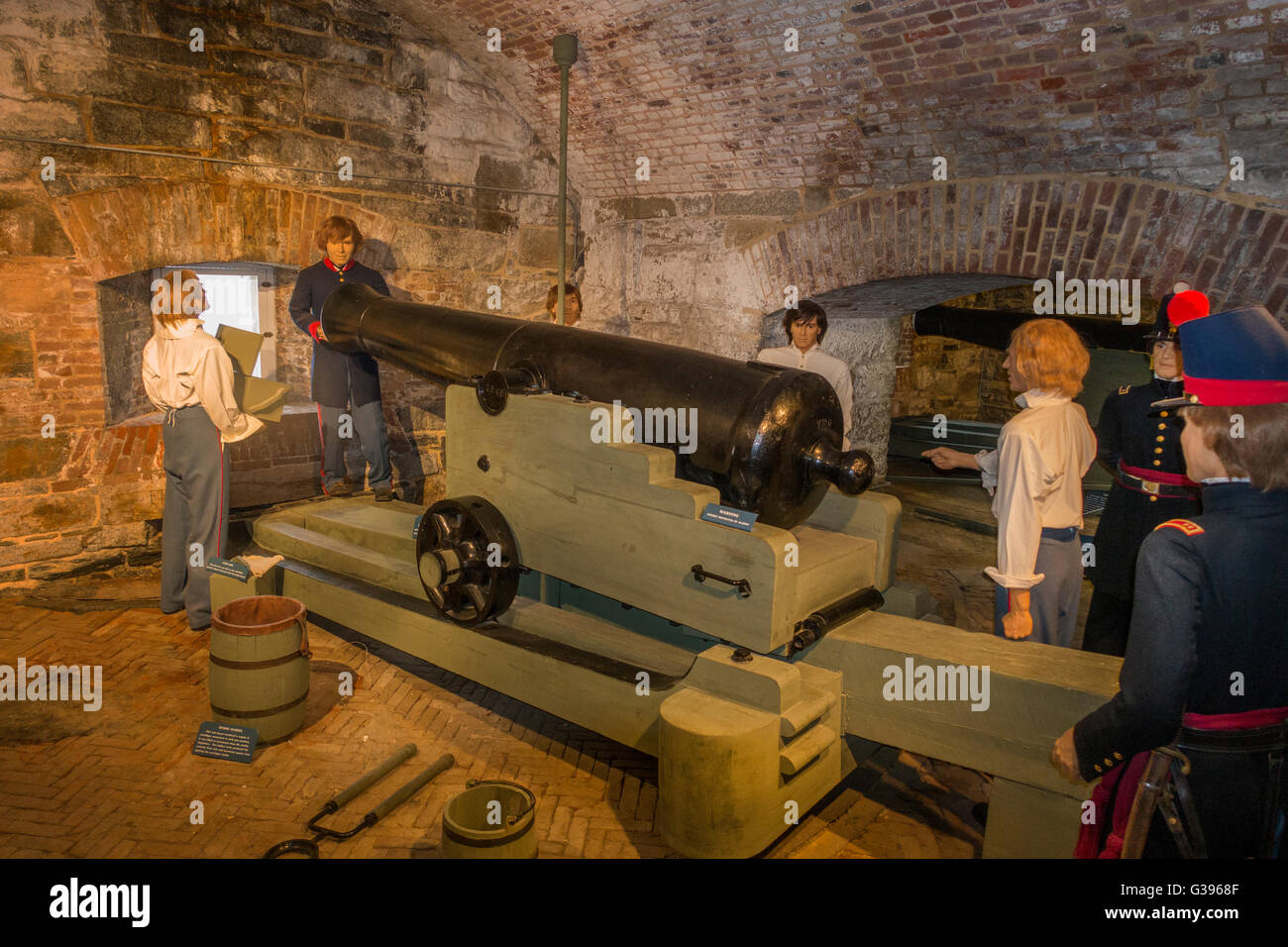 Kasematte Museum Fort Monroe Hampton Straßen Virginia Stockfoto