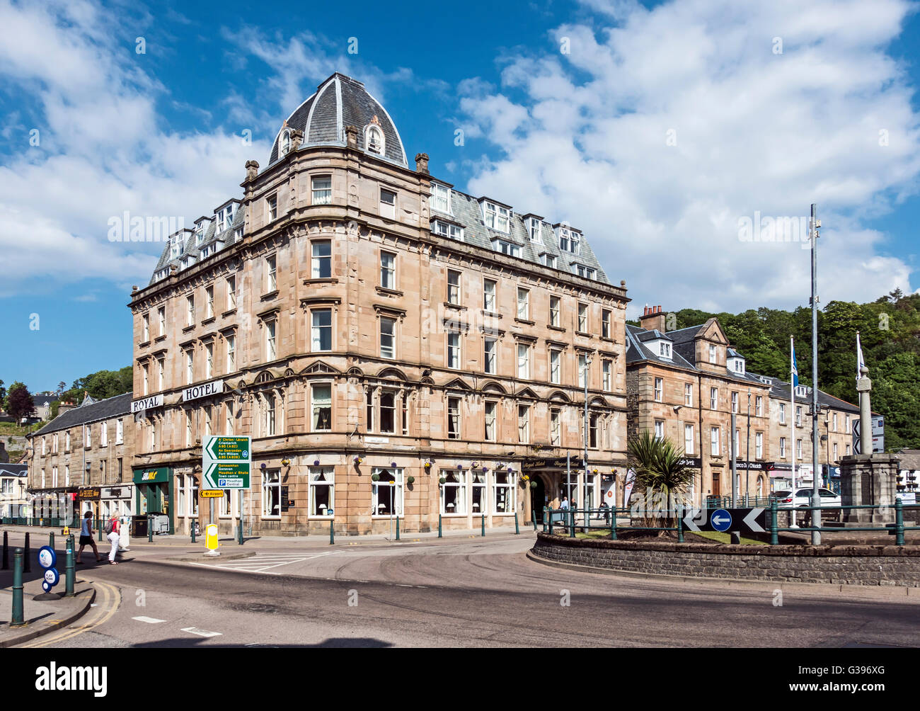 Royal Hotel in an der Ecke der George Street und absuchen Street in Oban Argyll & Bute Schottland Stockfoto