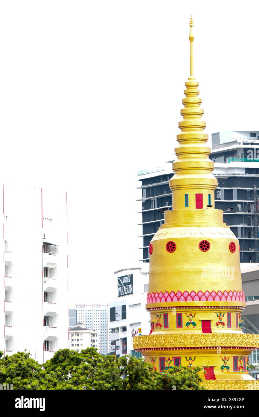 Detail aus Dhamikarama birmanischen Tempel in Penang, Malaysia Stockfoto