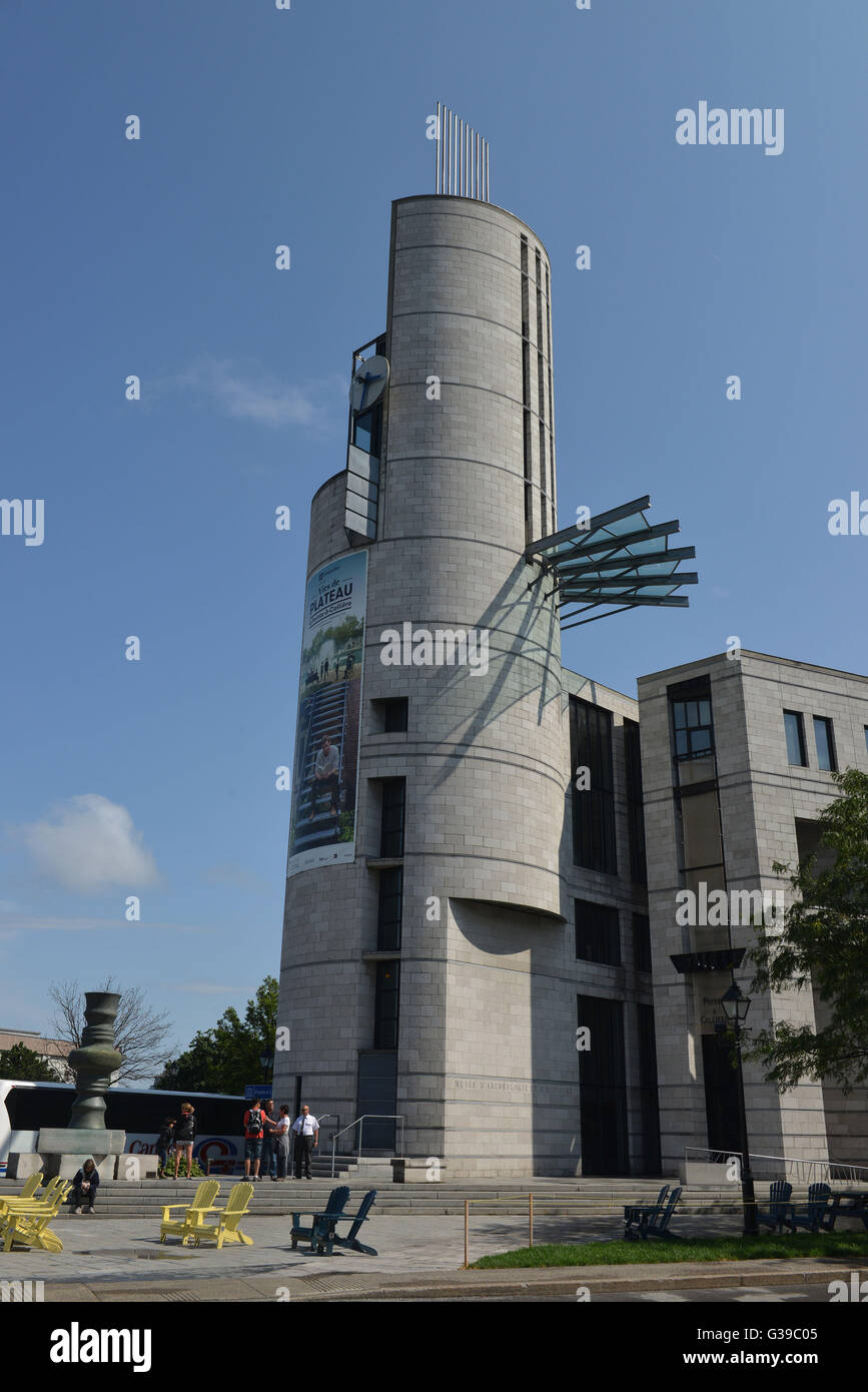 Museum für Archäologie und Geschichte, Place Royale, Montreal, Quebec, Kanada Stockfoto