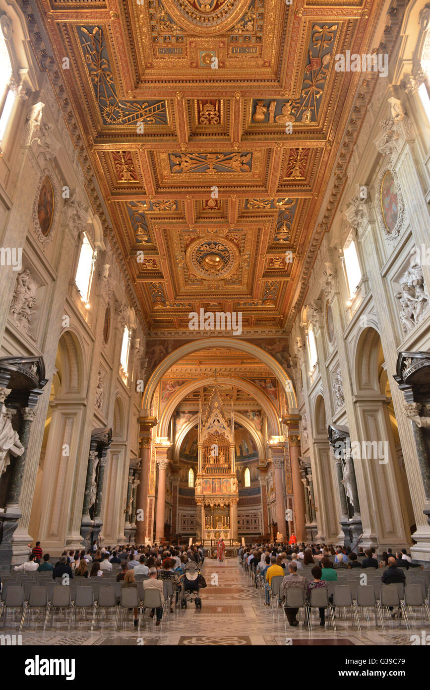 Basilica di San Giovanni in Laterano, Piazza di San Giovanni in Laterano, Rom, Italien Stockfoto