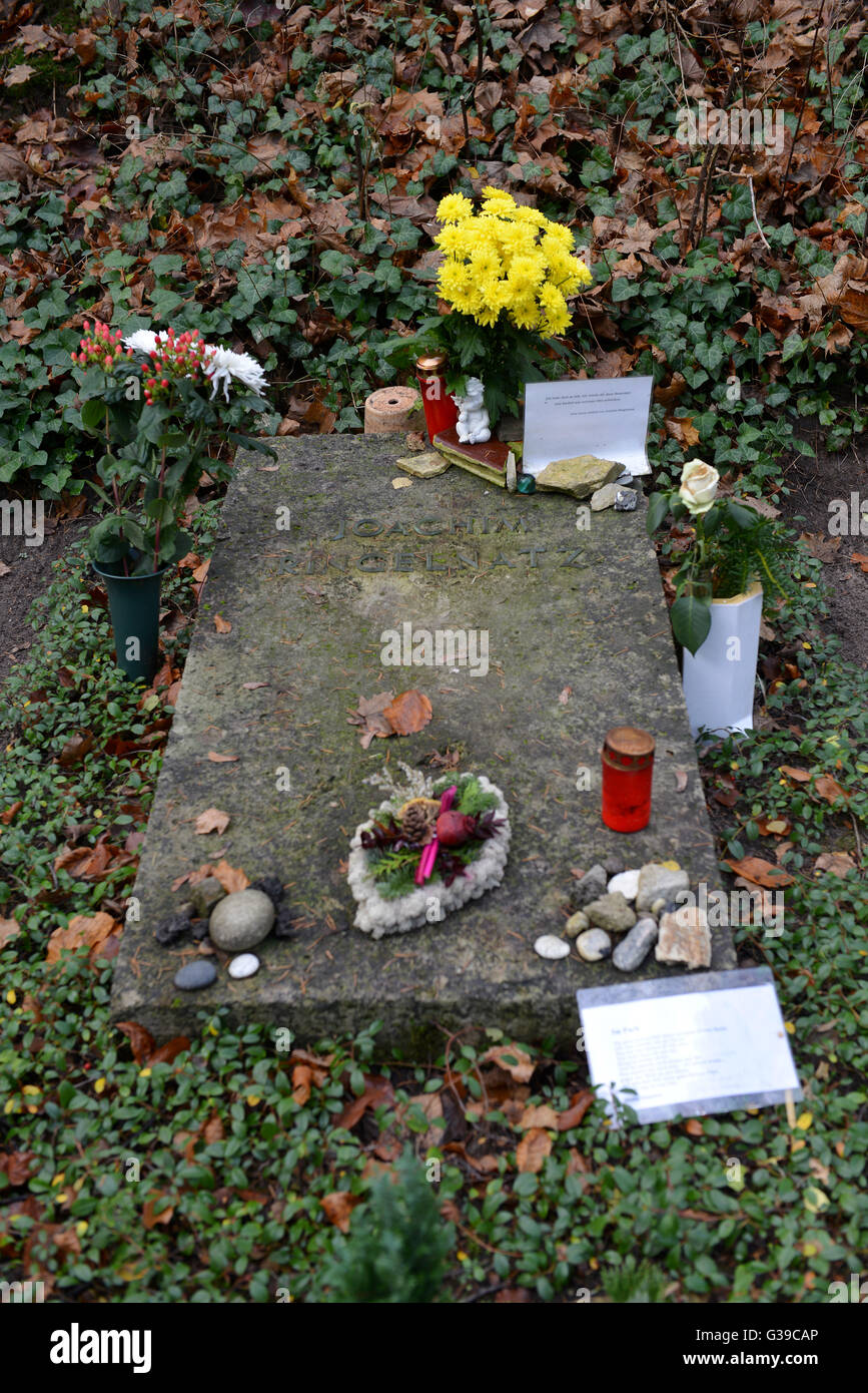 Greifen Sie, Joachim Ringelnatz, Waldfriedhof, Heerstraße, Charlottenburg, Berlin, Deutschland Stockfoto