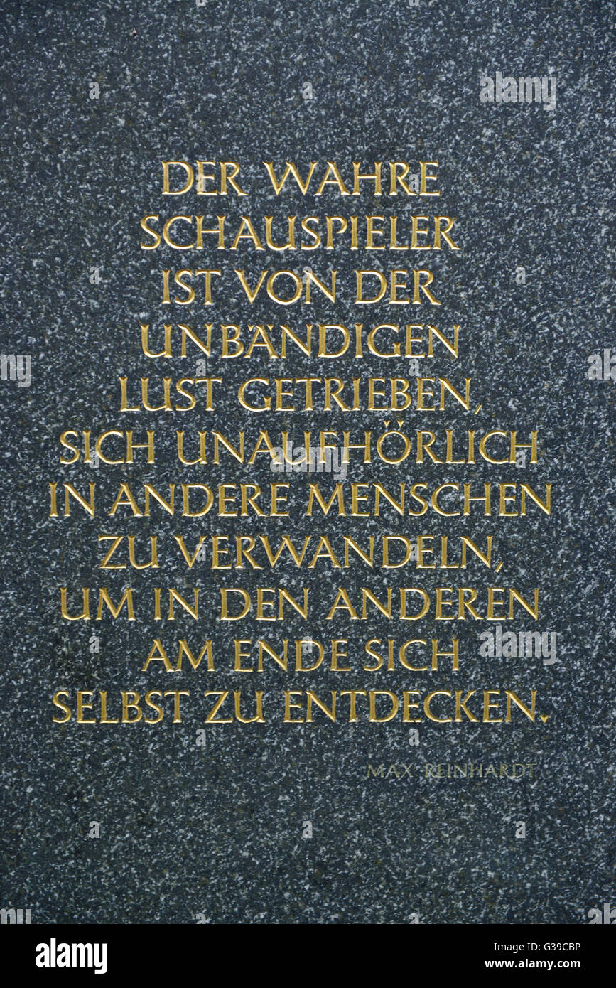 Greifen, Harald Juhnke, Waldfriedhof Dahlem, Huettenweg, Berlin, Deutschland / Hüttenweg Stockfoto