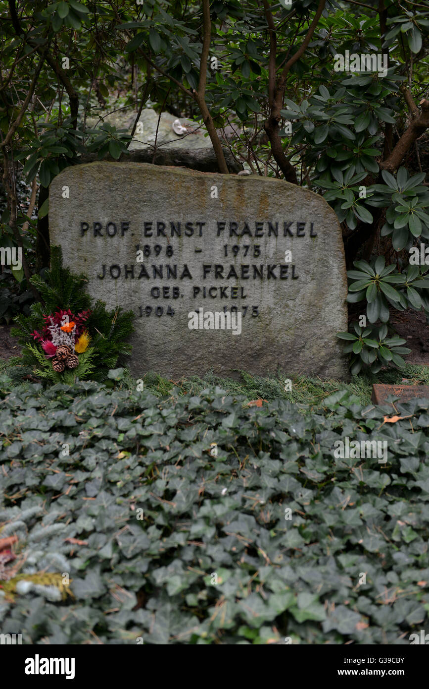 Greifen, Ernst Fraenkel, Waldfriedhof Dahlem, Huettenweg, Berlin, Deutschland / Hüttenweg Stockfoto