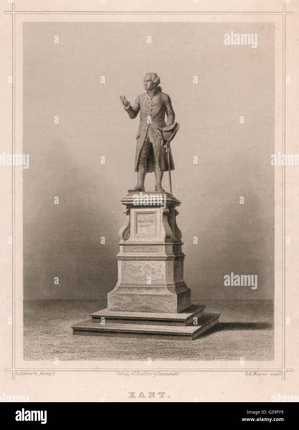 Immanuel Kant - Statue Stockfoto