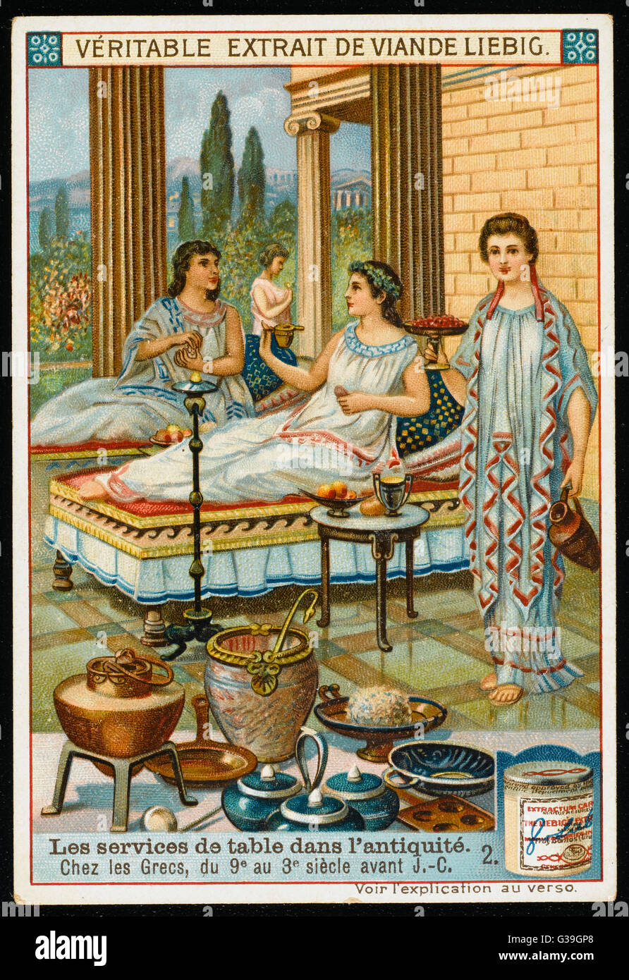 Eine Dame genießt einen leichten Snack.         Datum: 9.-3. Jahrhundert v. Chr. Stockfoto