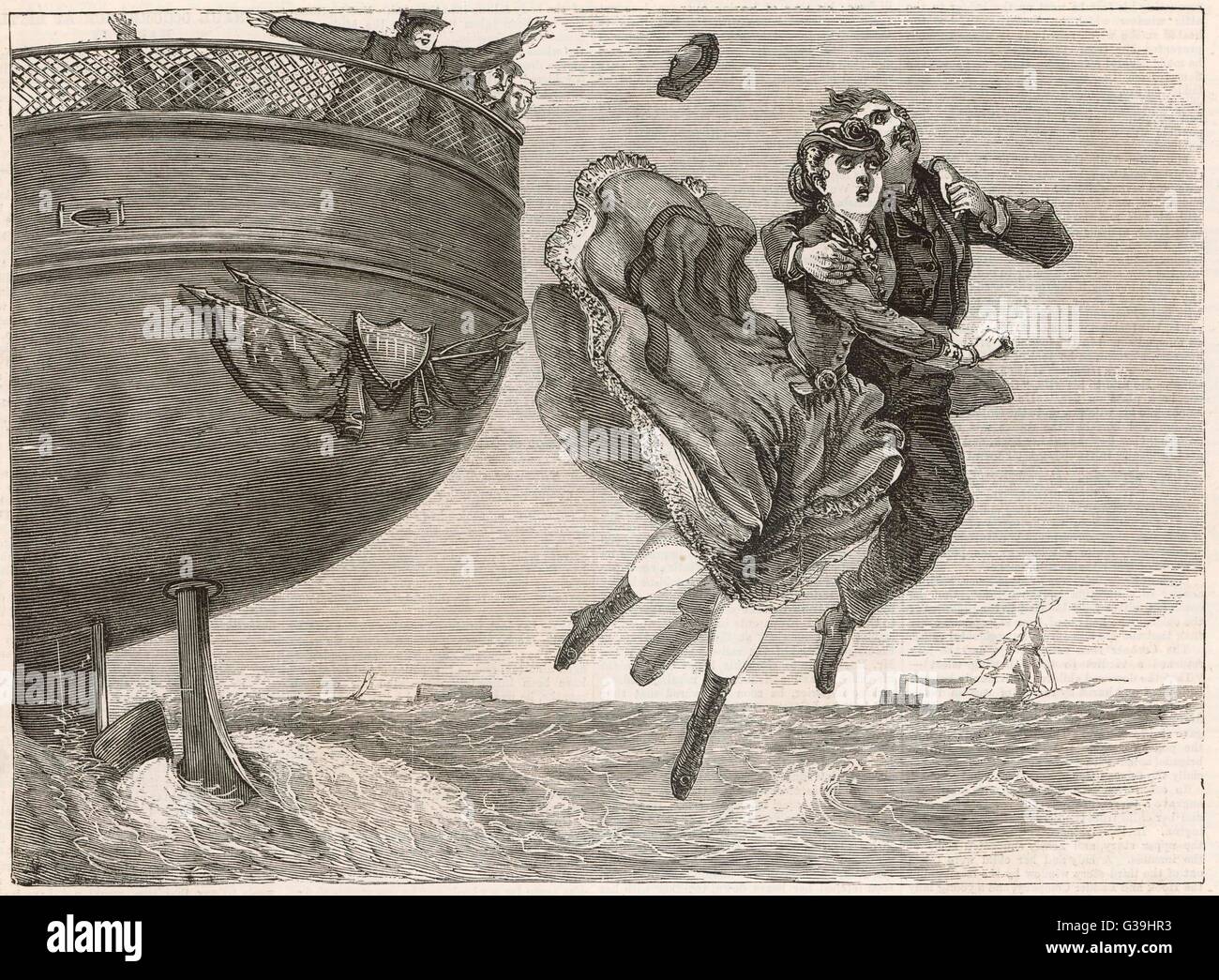 Selbstmord zweier Liebhaber 1870 Stockfoto